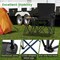 Foldable Camping Chair Oversized with Side Table Mesh Storage Pockets